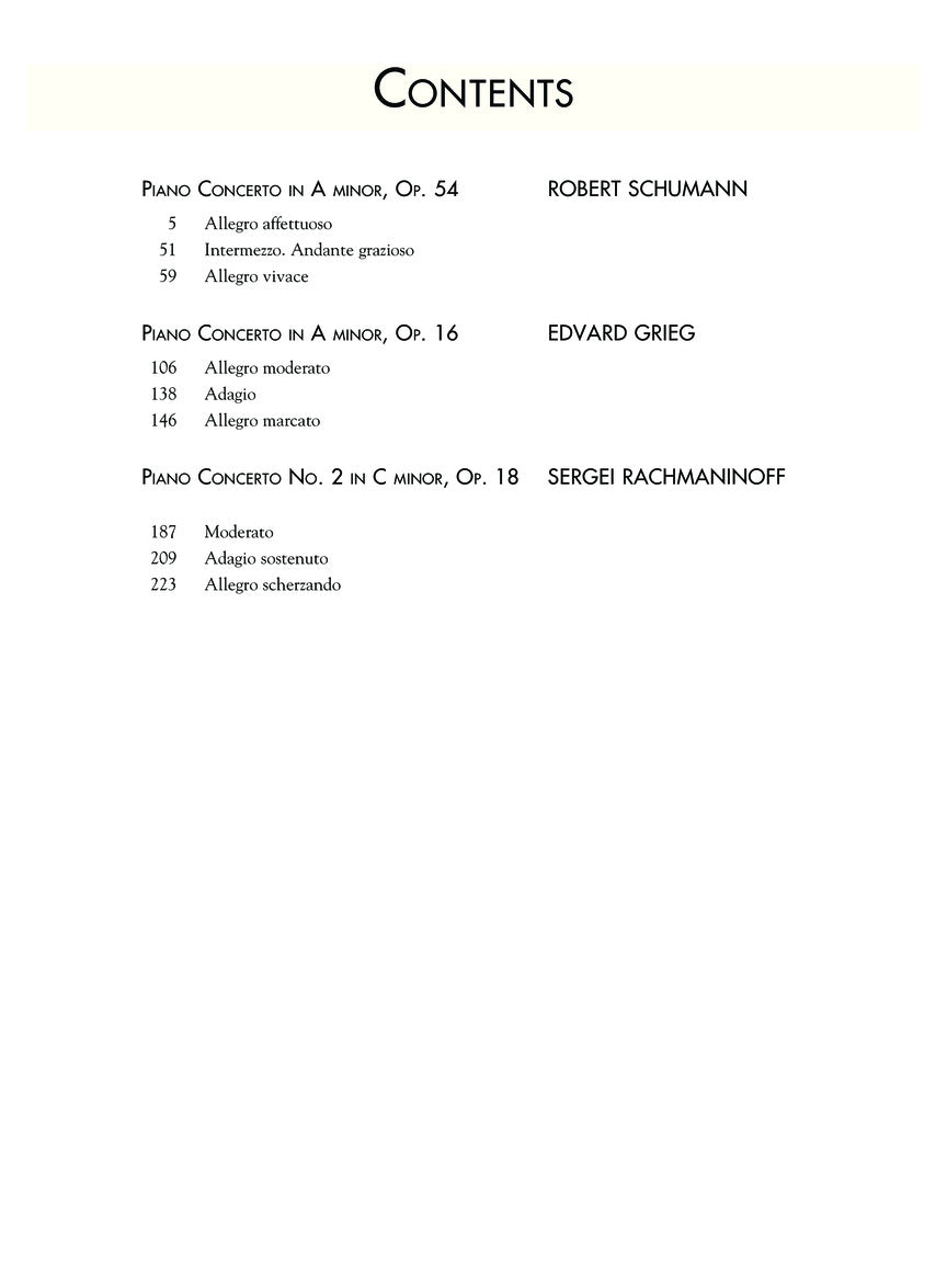 3 Romantic Piano Concertos – Ficks Music