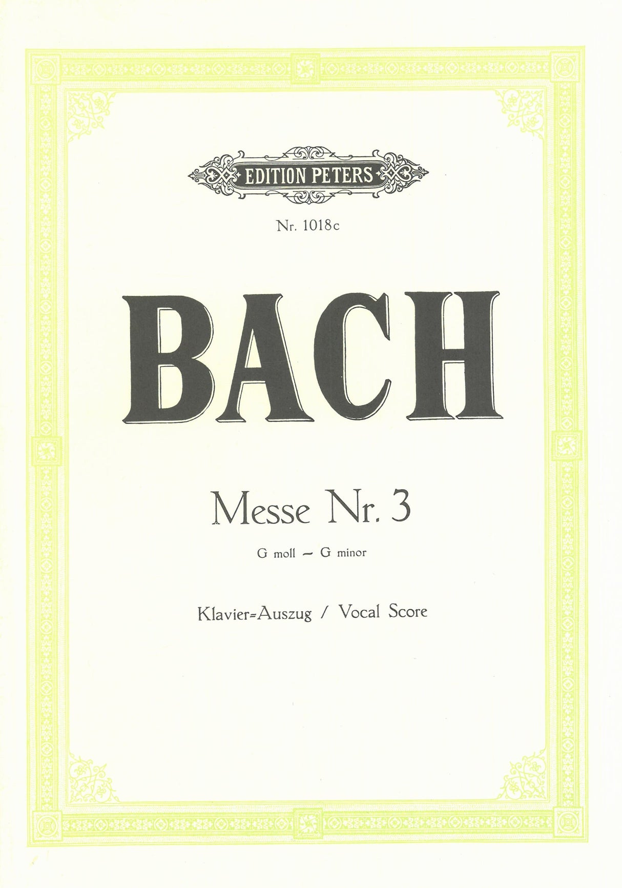 Bach: Lutheran Mass No. 3 in G Minor, BWV 235