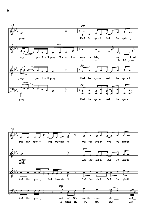 Every Time I Feel the Spirit (arr. for SATB choir)