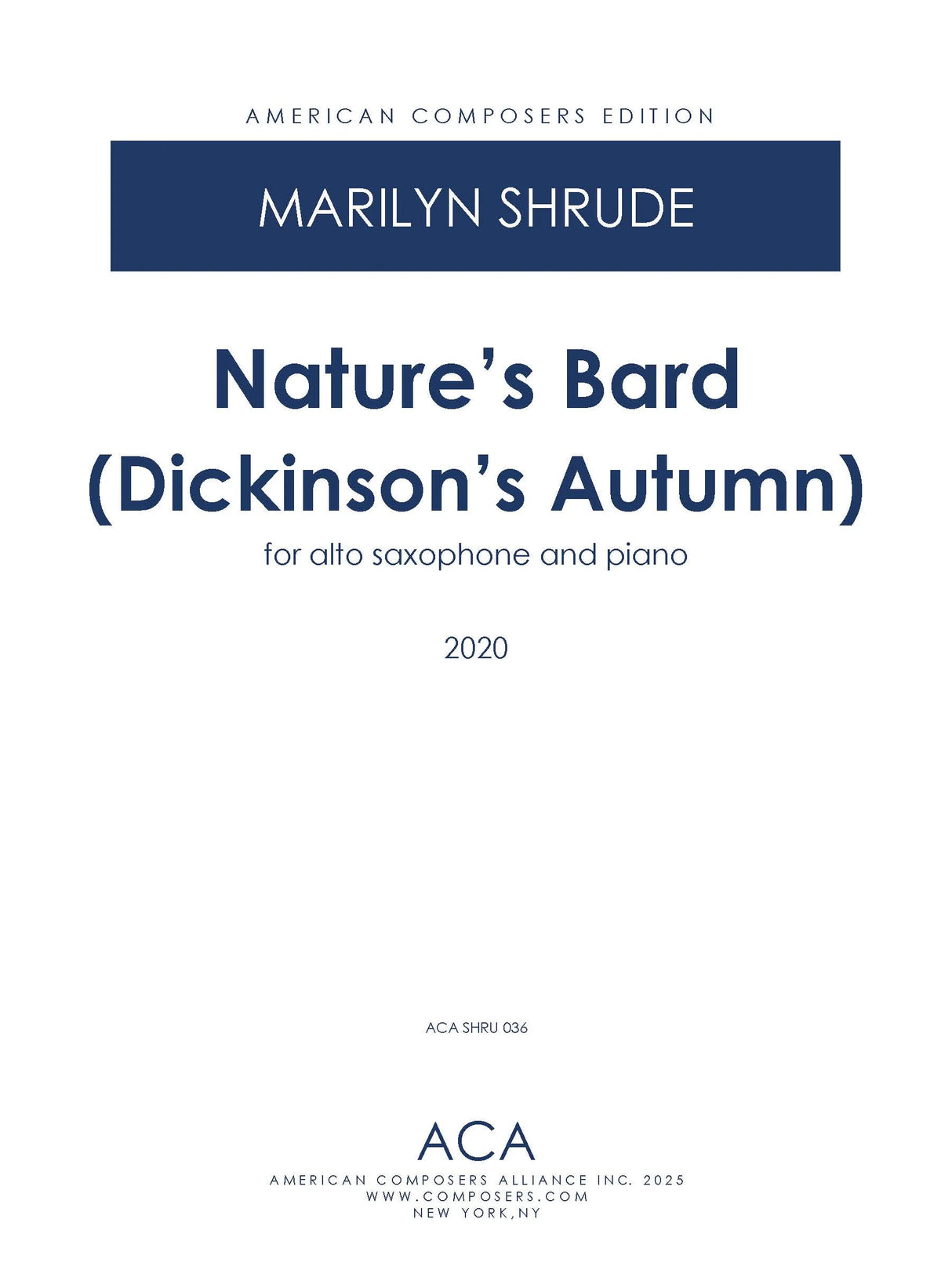 Shrude: Nature's Bard (Dickinson's Autumn)