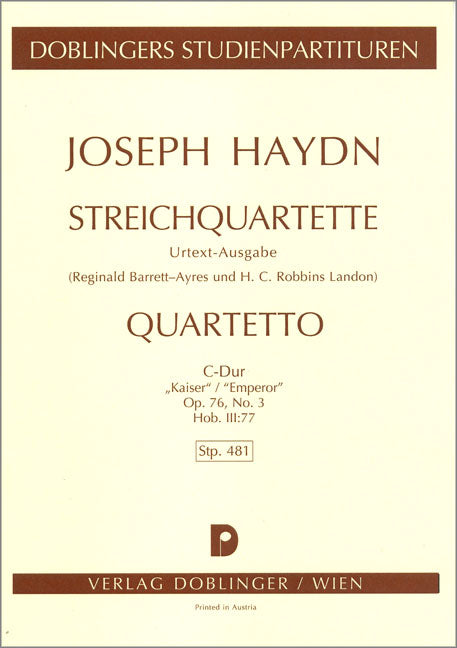 Haydn: String Quartet in C Major, Op. 76, No. 3, Hob. III:77