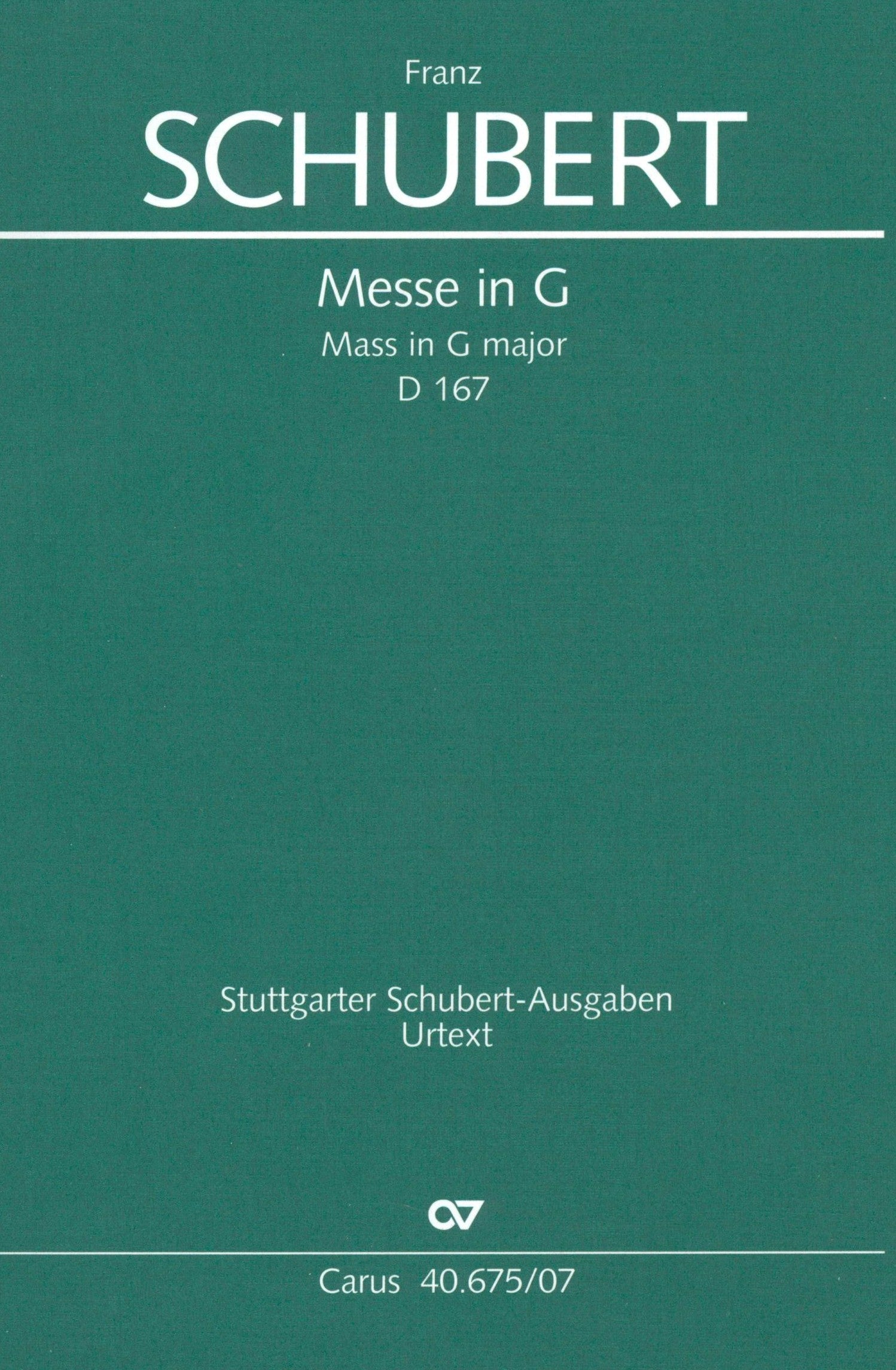 Schubert: Mass in G Major, D 167 – Ficks Music