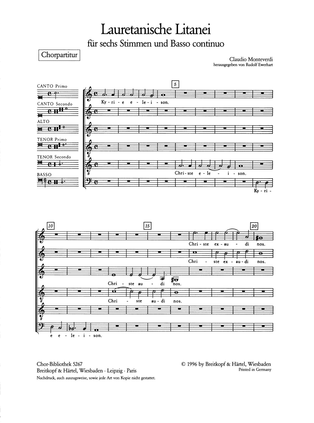 Monteverdi: Lauretanische Litanei