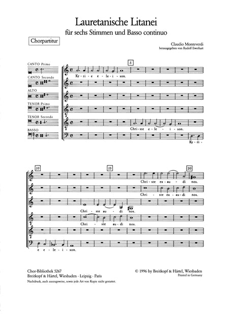 Monteverdi: Lauretanische Litanei