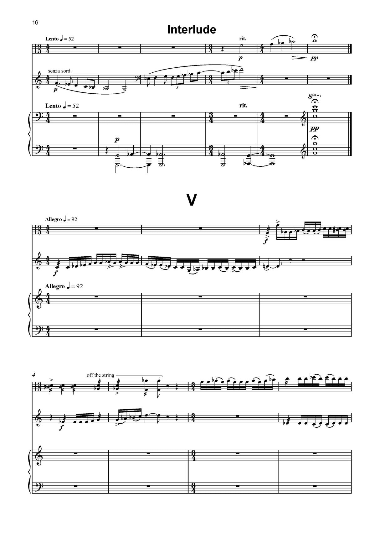 Van de Vate: Trio (Version for Horn, Viola, and Piano)