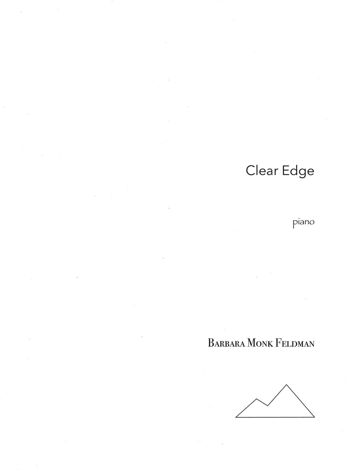 Monk Feldman: Clear Edge