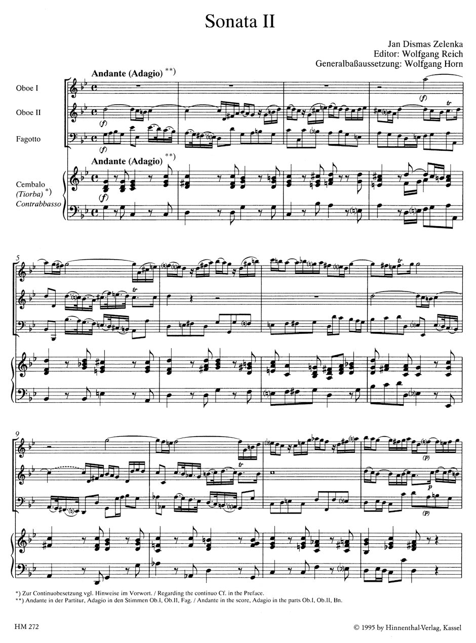 Zelenka: Sonata No. 2 in G Minor, ZWV 181, No. 2