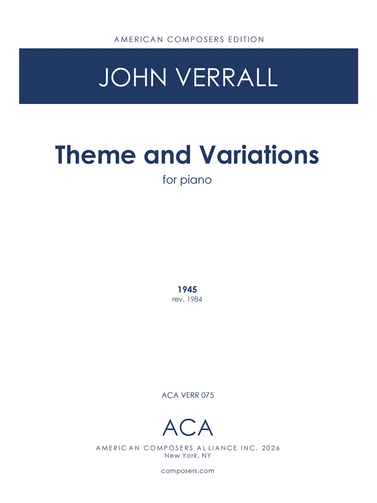 Verrall: Theme and Variations