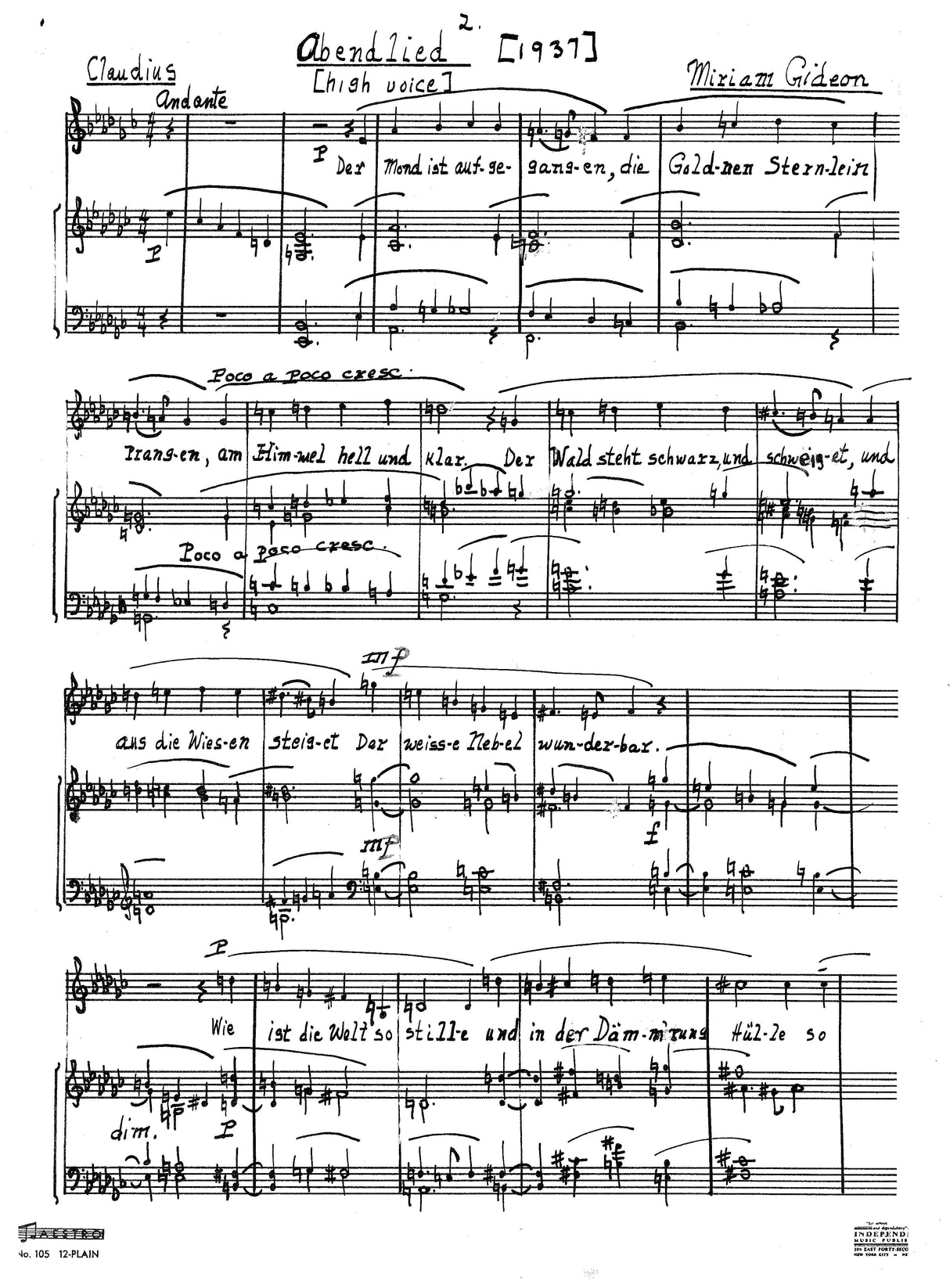 Gideon: German Songs