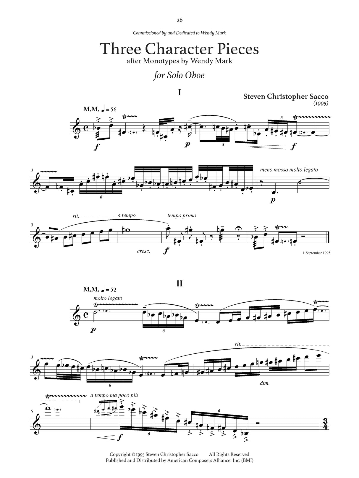 Oboe Works by American Composers