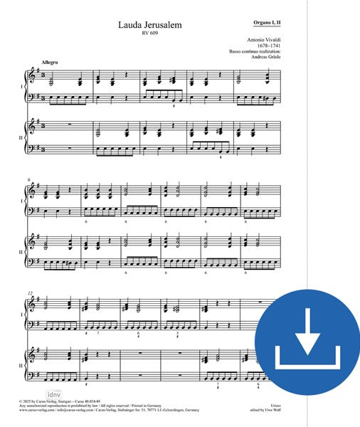 Vivaldi: Lauda Jerusalem, RV 609