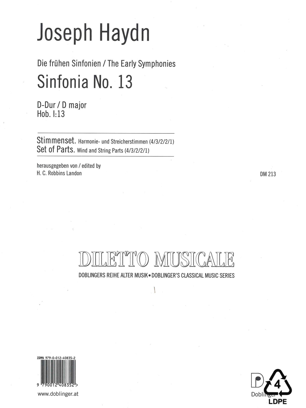 Haydn: Symphony in D Major, Hob. I:13