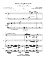 McDonald: Frail, Faint; Nerves Bad