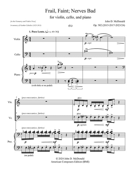 McDonald: Frail, Faint; Nerves Bad