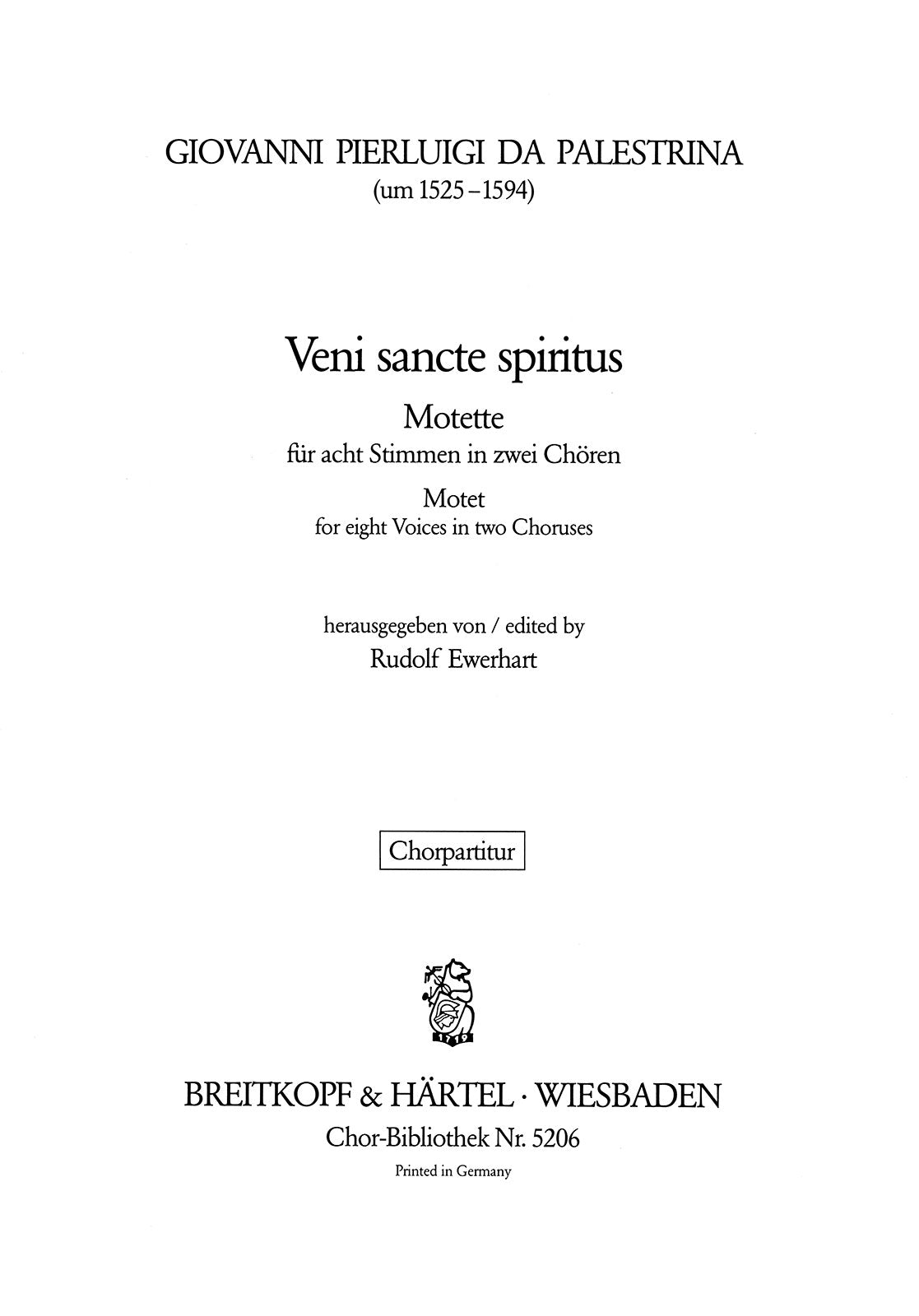 Palestrina: Veni sancte spiritus