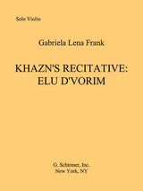 Frank: Khazn's Recitative - Elu D'vorim