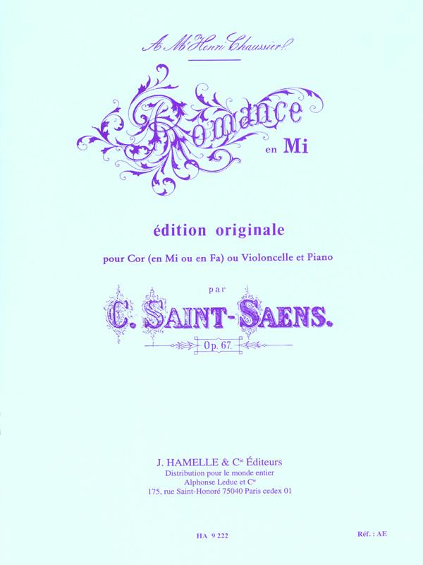 Saint-Saëns: Romance in E Major, Op. 67 – Ficks Music