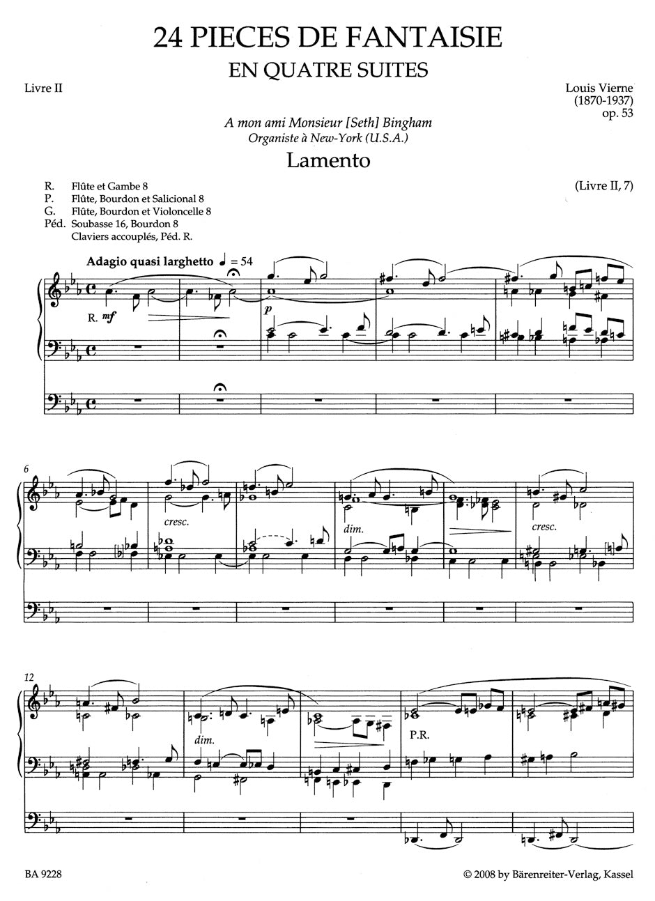 Vierne: Pièces de fantaisie, Op. 53 - Deuxième Suite
