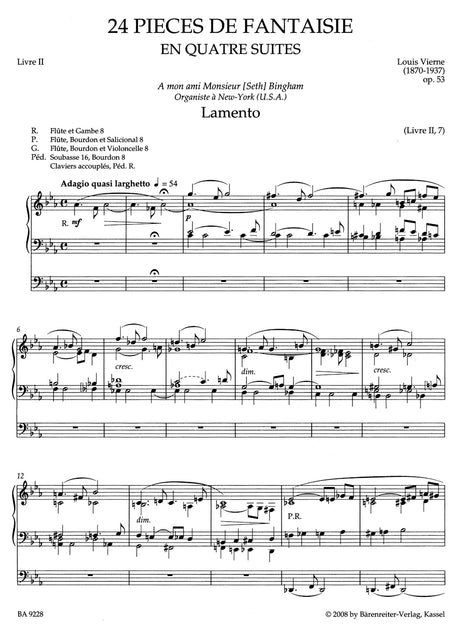 Vierne: Pièces de fantaisie, Op. 53 - Deuxième Suite