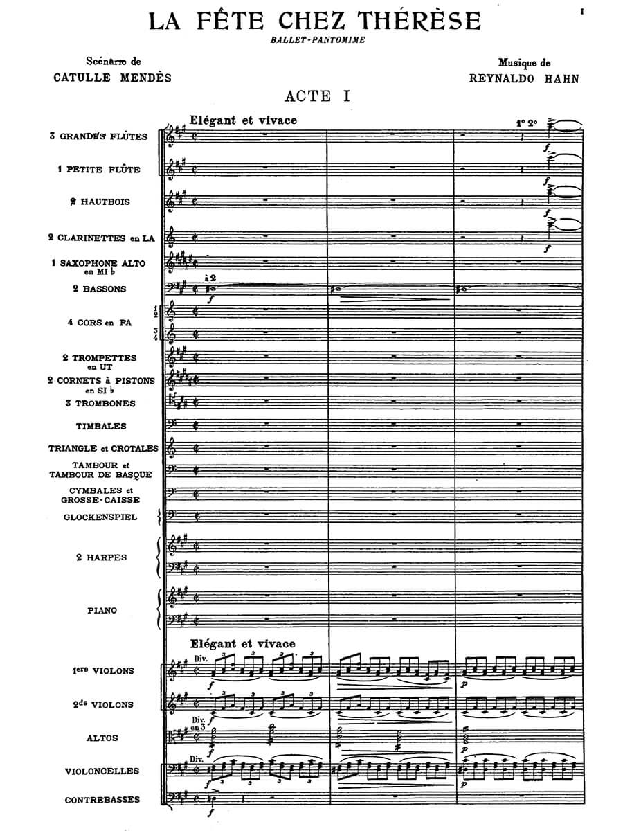 Hahn: La Fête chez Thérèse