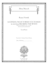 Mazzoli: Goodness, What Powers You Possess