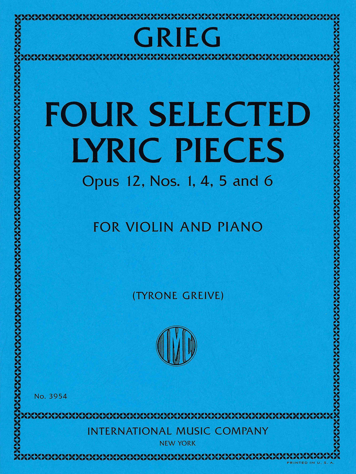 Grieg: 4 Lyric Pieces, Op. 12, Nos. 1, 4, 5, & 6 (arr. for violin & piano)