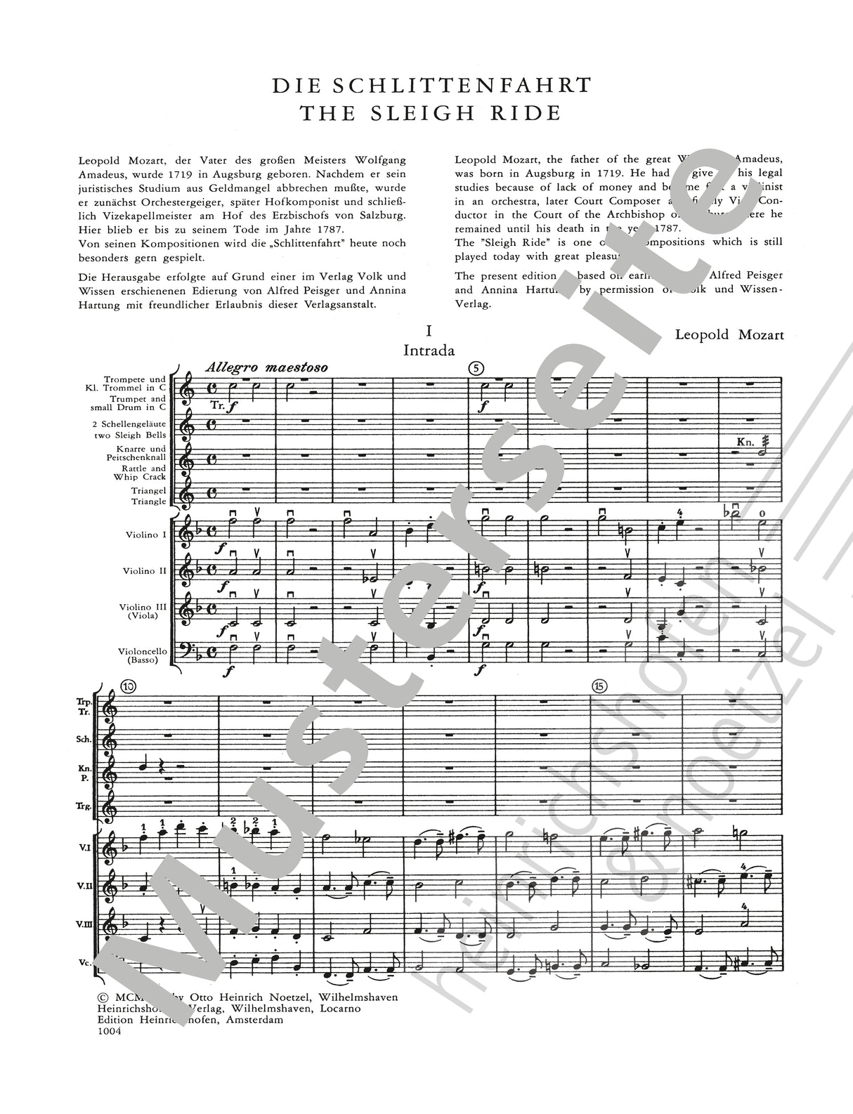 L. Mozart: Musikalische Schlittenfahrt - Musical Sleigh-Ride