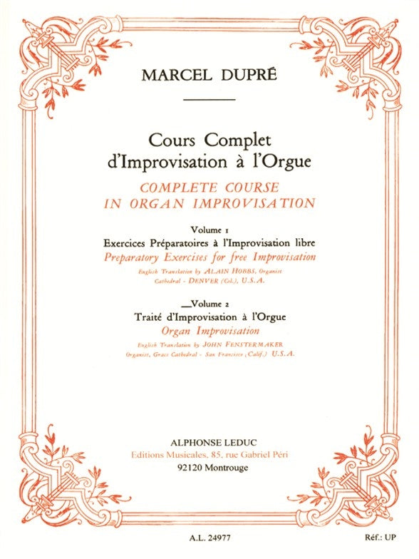 Dupré: Complete Course in Organ Improvisation - Volume 2