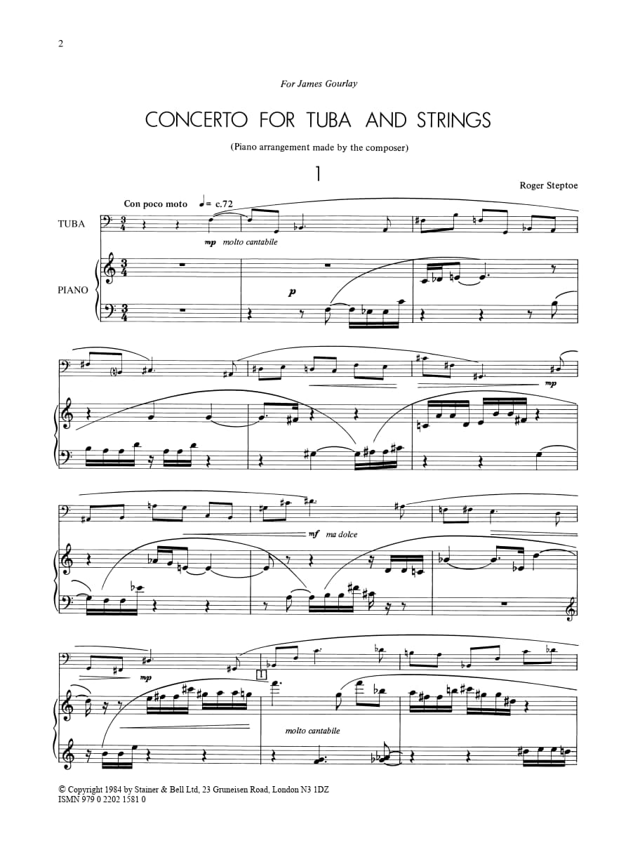 Steptoe: Tuba Concerto – Ficks Music