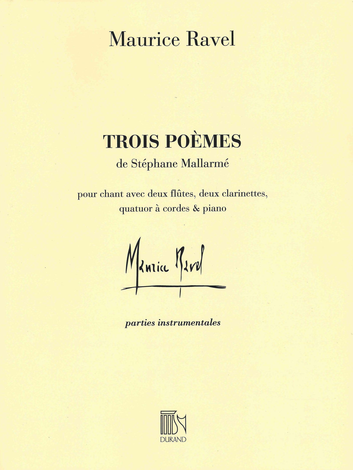 Ravel: 3 Poems by Mallarmé