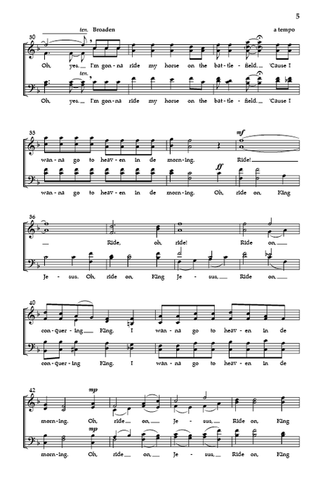 Ride On, Jesus (arr. for SATB)