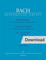 Bach: Concerto for 3 Violins, Strings and Basso continuo in D Major