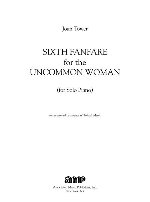 Tower: Sixth Fanfare for the Uncommon Woman