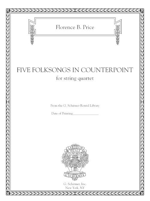 Price: Five Folksongs in Counterpoint