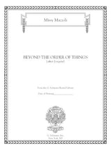 Mazzoli: Beyond the Order of Things
