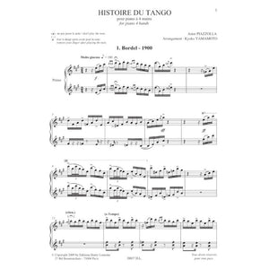 Piazzolla: Histoire du tango (for piano 4-hands)