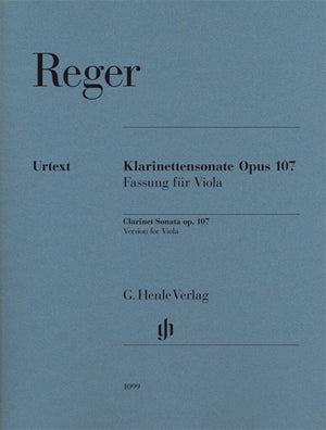 Reger: Clarinet Sonata, Op. 107 (arr. for viola)