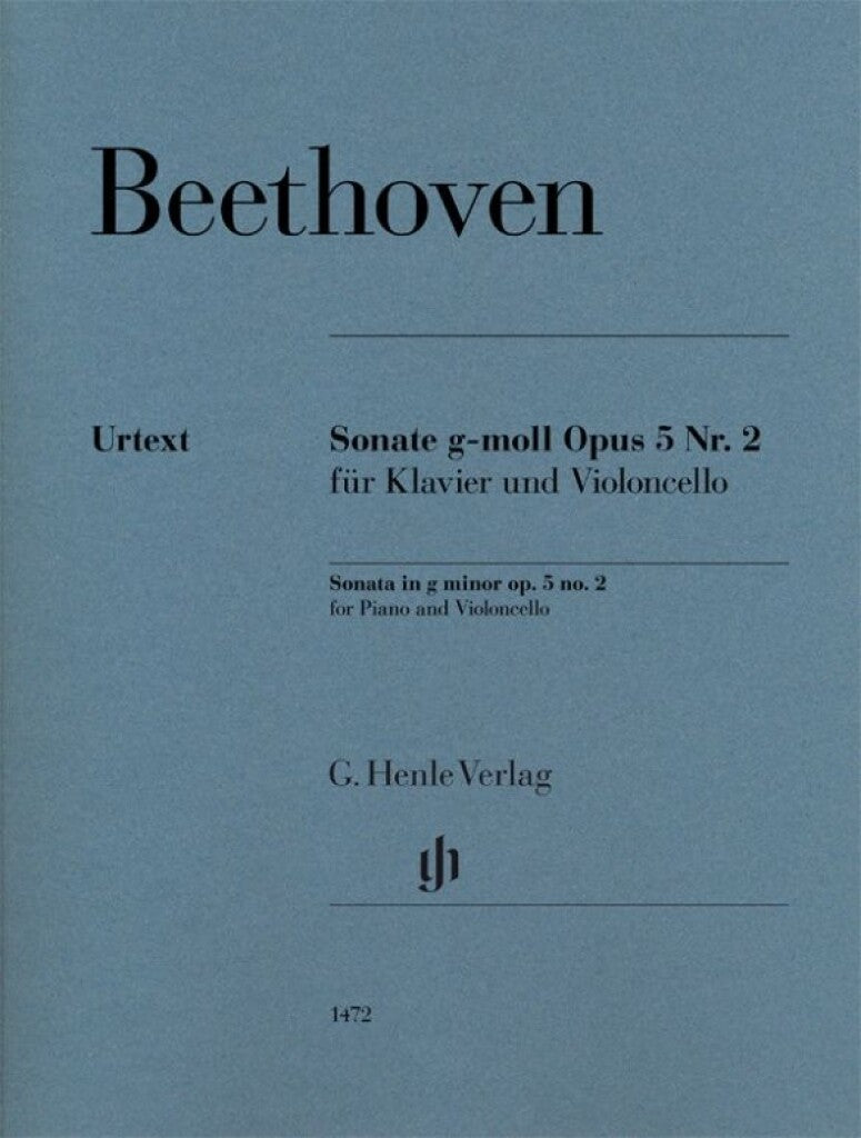Beethoven: Cello Sonata in G Minor, Op. 5 No. 2