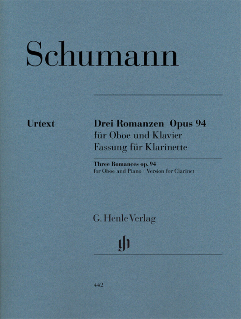 Schumann: 3 Romances, Op. 94 (Version for Clarinet)