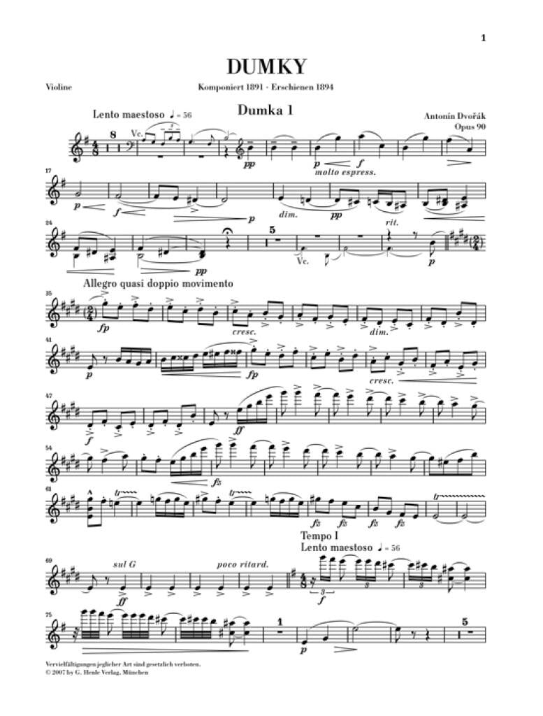 Dvořák: Dumky Piano Trio, Op. 90