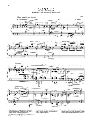 Berg: Piano Sonata, Op. 1