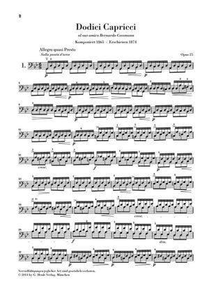 Piatti: 12 Caprices, Op. 25