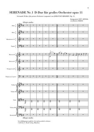 Brahms: Serenade No. 1 in D Major, Op. 11