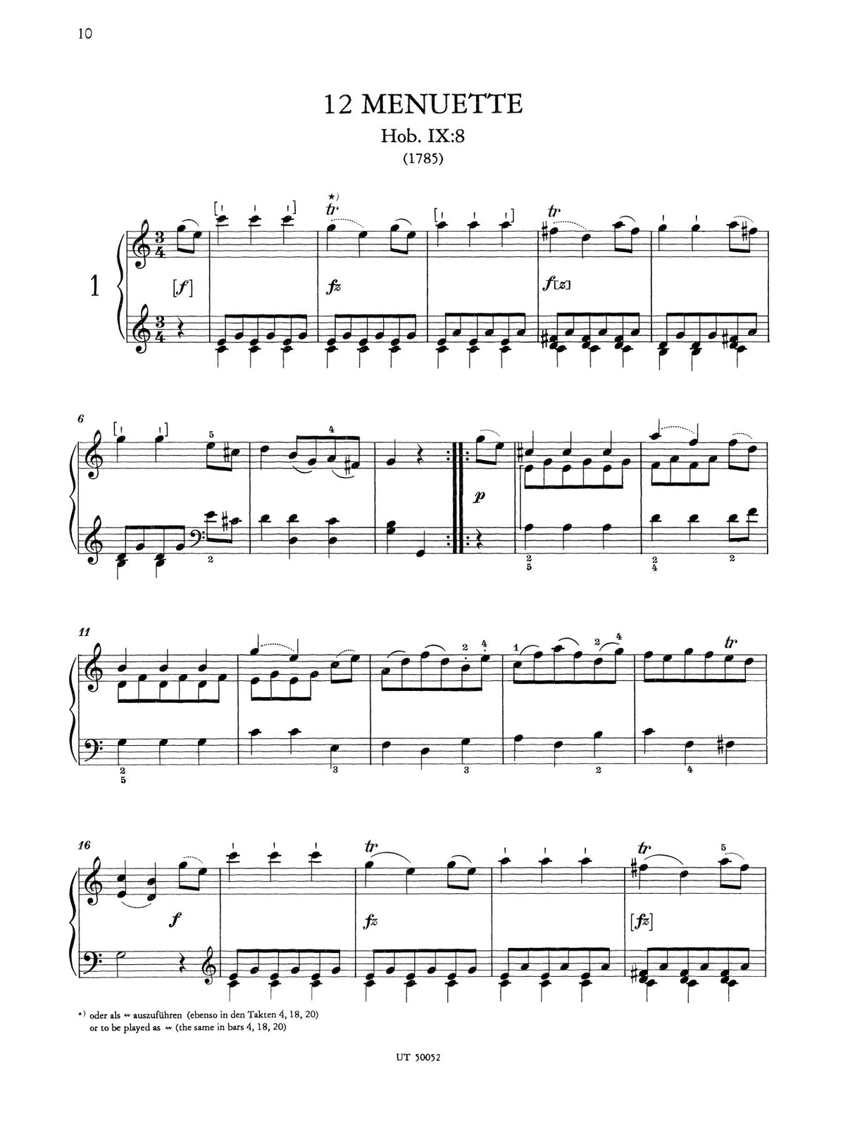 Haydn: Dances for Piano, Hob. IX:3, 8, 11, 12