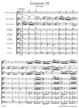 Bach: Brandenburg Concerto No. 4 in G Major, BWV 1049 (with performance markings)