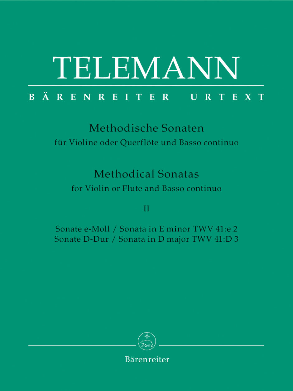 Telemann: Methodical Sonatas - Volume 2 (TWV 41:e2 and 41:D3)