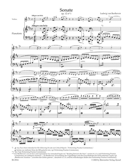 Beethoven: Violin Sonatas - Volume 1