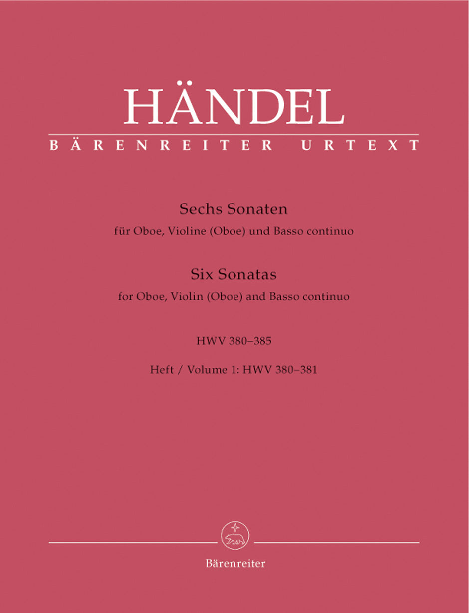 Handel: 6 Trio Sonatas - Volume 1, HWV 380 & 381