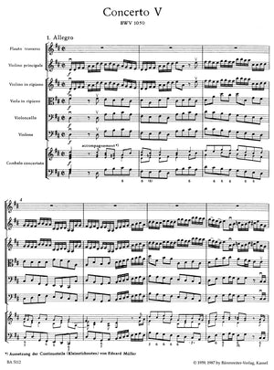 Bach: Brandenburg Concerto No. 5 in D Major, BWV 1050 (with performance markings)