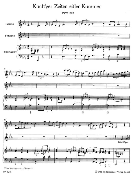 Handel: 9 German Arias, HWV 202-210